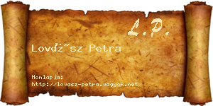 Lovász Petra névjegykártya