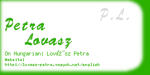 petra lovasz business card